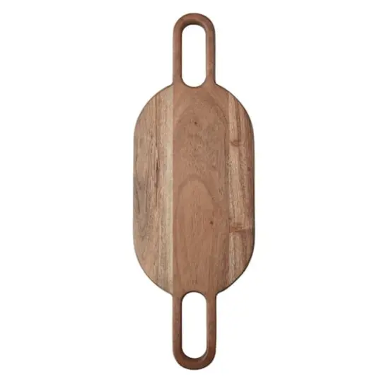 Hello Honey&reg; 20.5" Natural Acacia Wood Charcuterie or Cutting Board with 2 Handles {1}