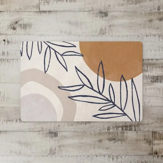 Mid Mod Arch Leaves Floor Mat {3}