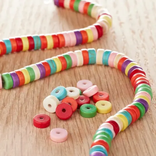 Multicolor Howlite Rondelle Beads by Bead Landing&trade;, 6mm  {3}