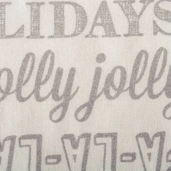 DII&reg; 108" Silver Christmas Collage Table Runner {8}