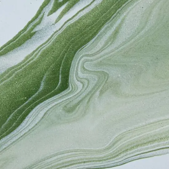 Hello Honey&reg; 13.25" Green & White Marbled Enameled Serving Plate {4}