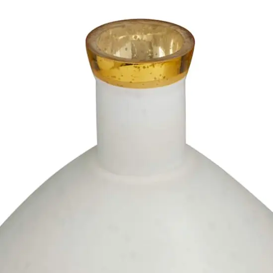 White Glass Glam Vase, 15" x 9" x 9" {4}