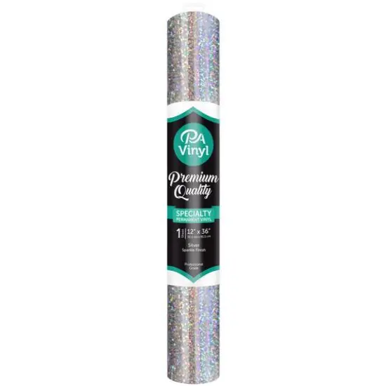 PA Vinyl Sparkle Permanent Adhesive Vinyl Silver {1}