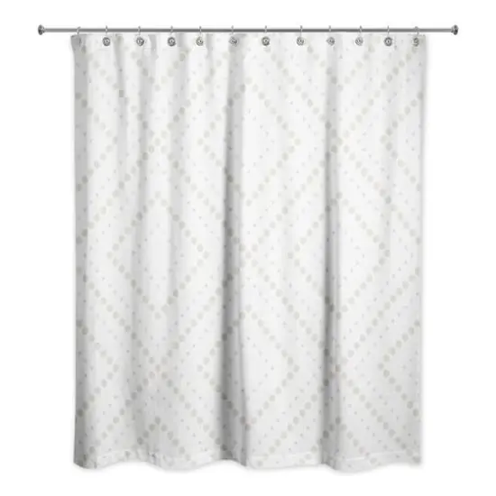 Dotted Diamonds 71" x 74" Shower Curtain {1}