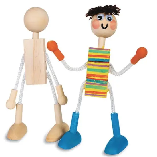 S&S Worldwide&reg; Unfinished Wooden Doll, 6ct. {1}