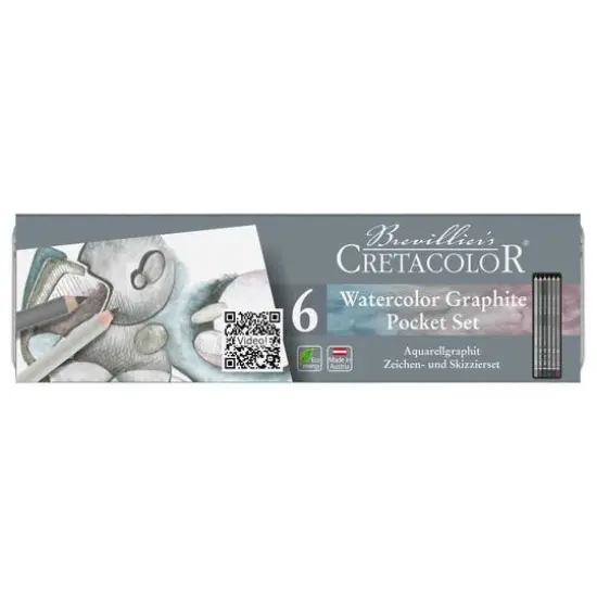 Cretacolor&reg; Graphite Water-Soluble Pencil Pocket Set {1}