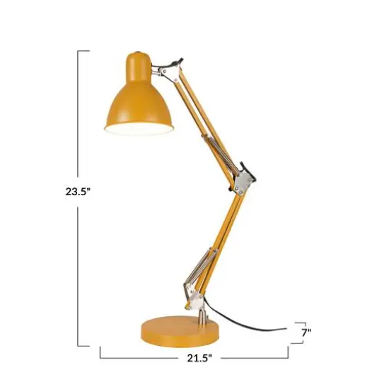 Hello Honey&reg; 23.5" Yellow Sunbeam Articulated Table Lamp {14}