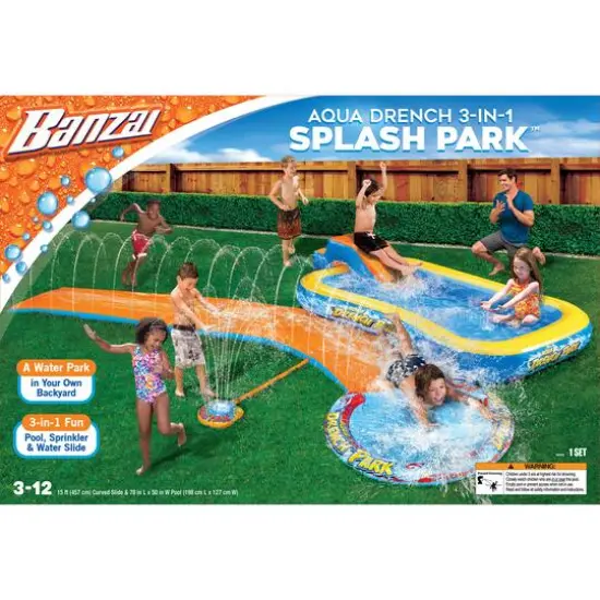 Banzai&reg; 15ft. Aqua Drench 3-in-1 Splash Park&trade; {4}