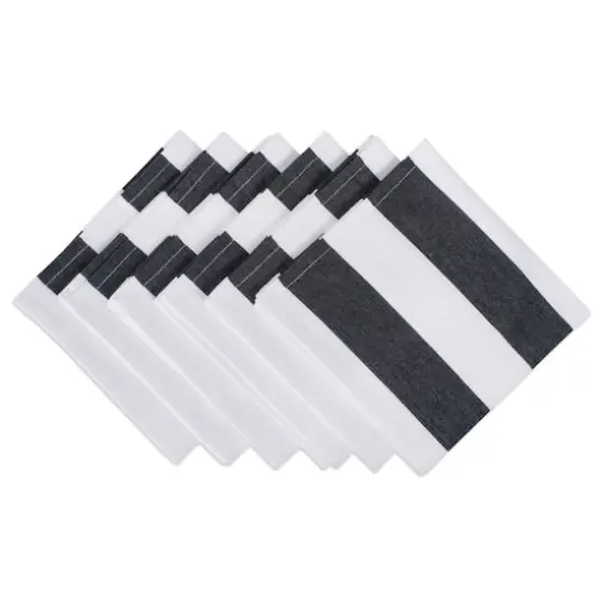Black/White Dobby Stripe Napkin, 6ct. {1}