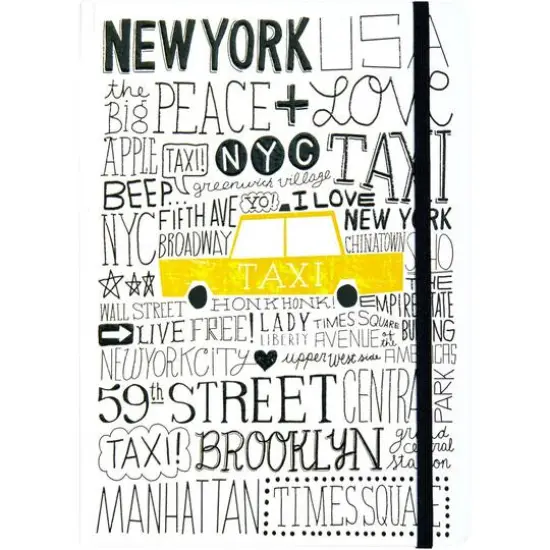 JAM Paper In a New York Minute Hardcover Notebook with Elastic Band {1}
