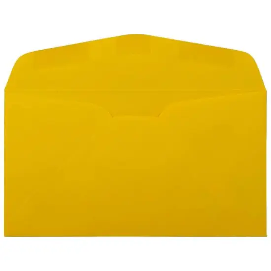 JAM Paper 3.625" x 6.5" Business Envelopes, 50ct. Sunflower Yellow {4}