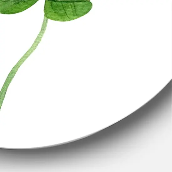 Designart - Field Plant Detail Clover - Farmhouse Metal Circle Wall Art {5}