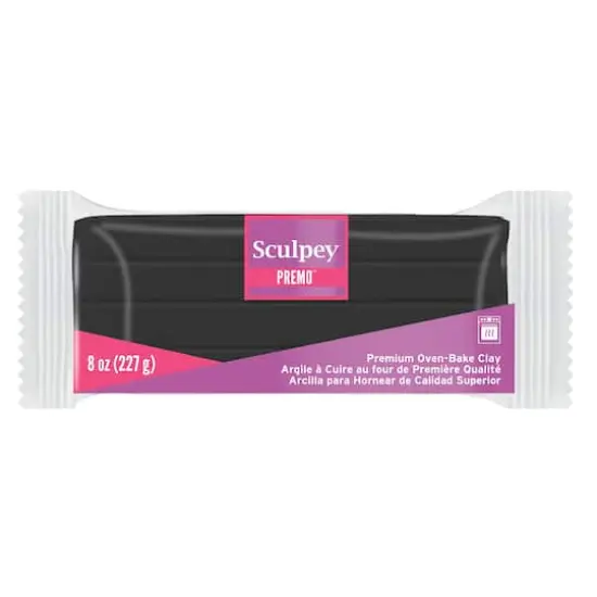 Sculpey&reg; Premo&trade; 8oz. Oven Bake Clay Black {4}