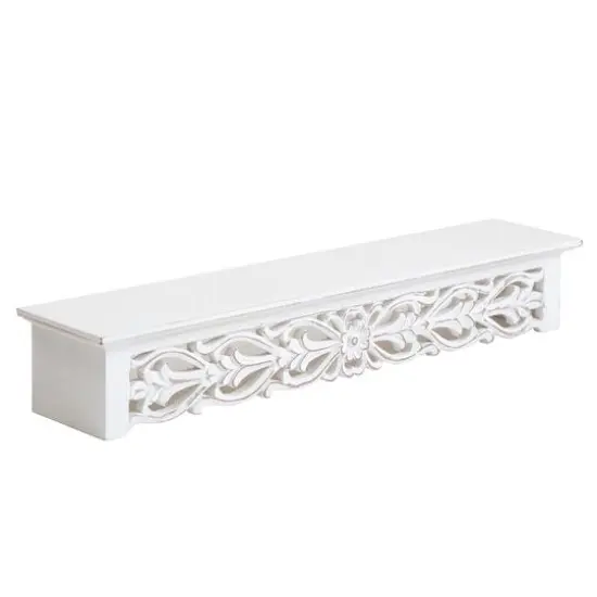 Habitat D&eacute;cor Hyla 24" White Decorative Shelf {5}