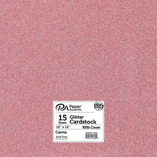 PA Paper&trade; Accents Glitter 12" x 12" Cardstock, 15 Sheets Canna {1}