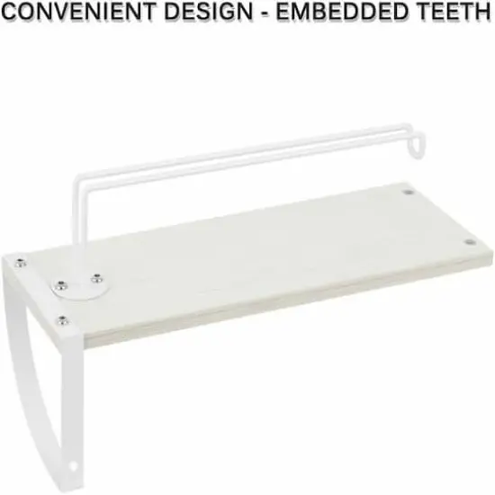 NEX&trade; 15" Wall-Mounted Paper Towel Holder with Shelf White {5}
