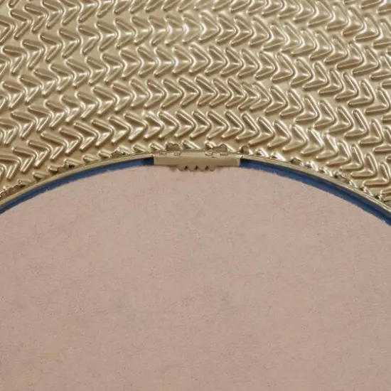 36" Gold Metal Contemporary Wall Mirror {6}