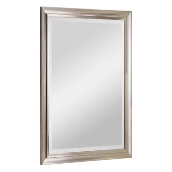 Head West Brushed Nickel Framed Wall Mirror - 40" x 28" {1}