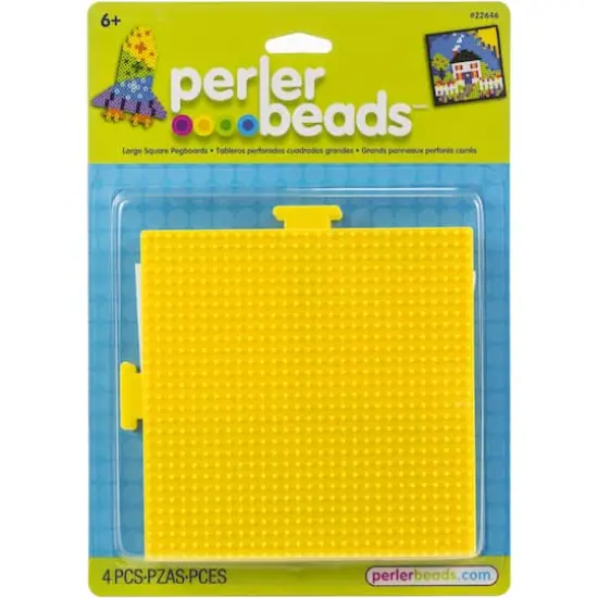 Perler Beads&trade; Large Square Yellow Pegboards, 2ct. {1}