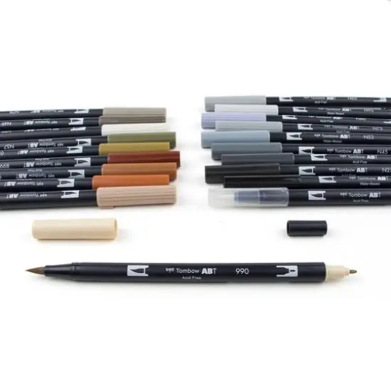 Tombow Dual Brush 20 Color Pen Set, Neutral {6}