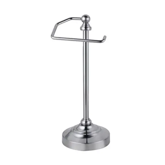 SunnyPoint 16.75" Satin Nickel Deluxe Free Standing Heavy Weighted Countertop Fingertip Towel Holder Stand {1}