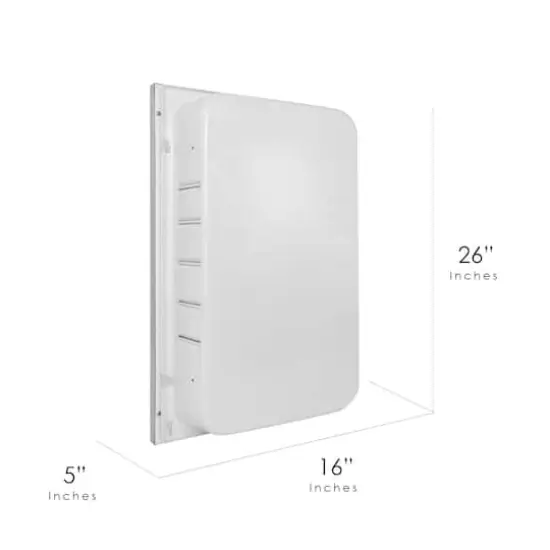 Head West Brushed Nickel & Chrome Recessed Mirrored Medicine Cabinet {7}