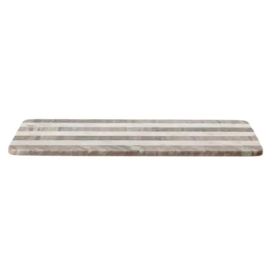 Hello Honey&reg; Beige & White Stripes Marble Cutting Board {3}