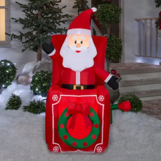 5ft. Animated Airblown&reg; Inflatable Christmas Santa in Pop-Up Box {3}
