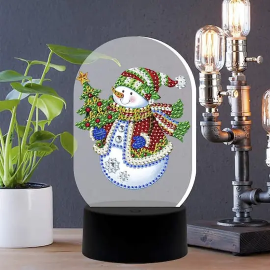 Sparkly Selections Snowman Lamp Diamond Art Kit {1}