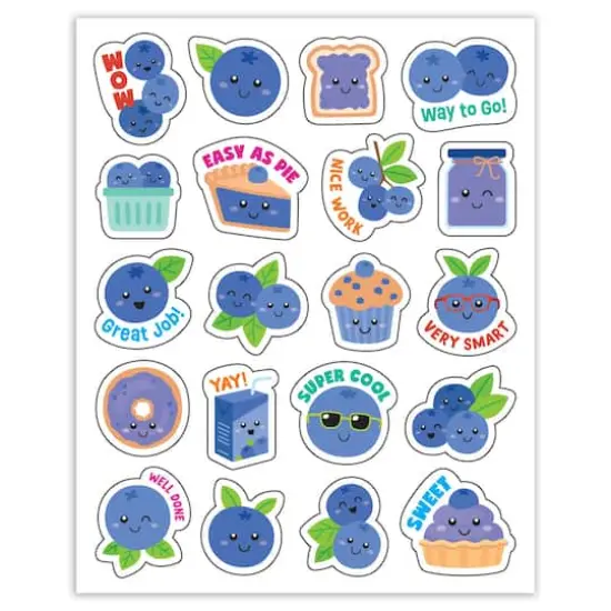 Teacher Created Resources&reg; Blueberry Smelly Stickers, 6 Packs for 120 {3}