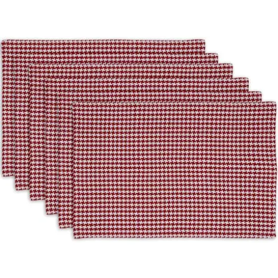 Tango Houndstooth Placemat Set, 13" x 19", 6 Piece {1}