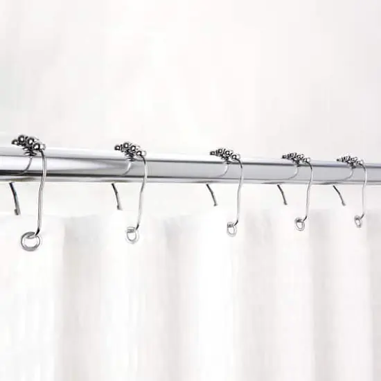 Bath Bliss Chrome 12 Piece Shower Curtain Rings {3}