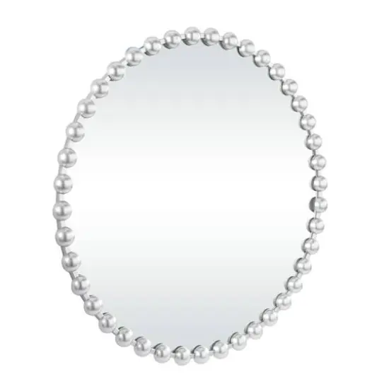 CosmoLiving by Cosmopolitan Silver Metal Orb Framed Wall Mirror 36" x 2" x 36" {3}