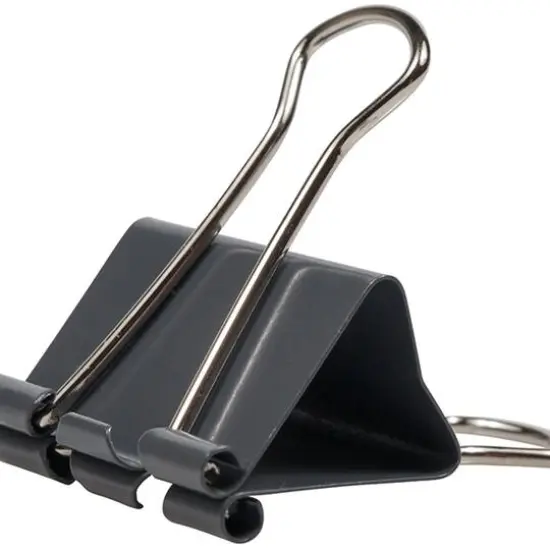 JAM Paper 1.25" Colorful Binder Clips, 30ct. Gray {4}