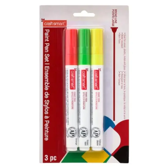 Craftsmart&reg; Paint Pen, Broad Line 3 Pc &mdash; Halloween {4}