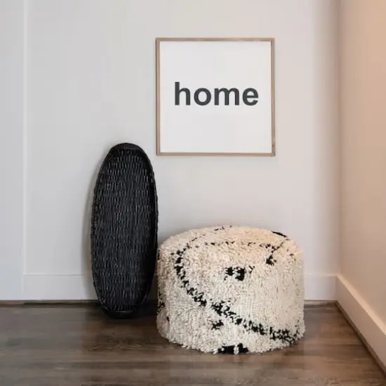 Hello Honey&reg; 2.5ft. Black Hand-Woven Rattan Tray with Handles {3}