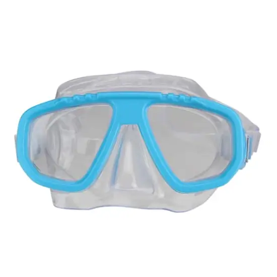 Swim Central 6.75" Sea Blue & Clear Recreational Swim Mask for Kids {1}