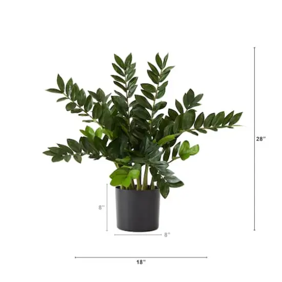 28" Artificial Zamioculcas Plant with Decorative Planter {3}