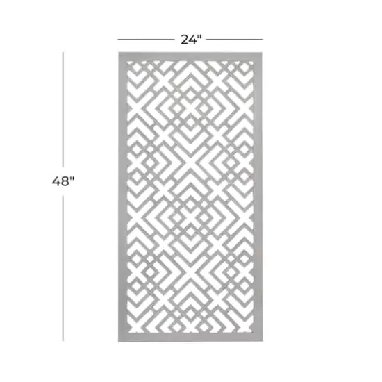 48" White Wood Abstract Farmhouse Wall D&eacute;cor {6}