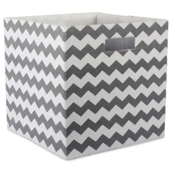 DII&reg; 13" Polyester Chevron Storage Cube Aqua {2}