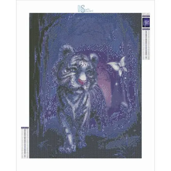 Sparkly Selections Baby Tiger and Butterfly Diamond Painting Kit, Round Diamonds {4}