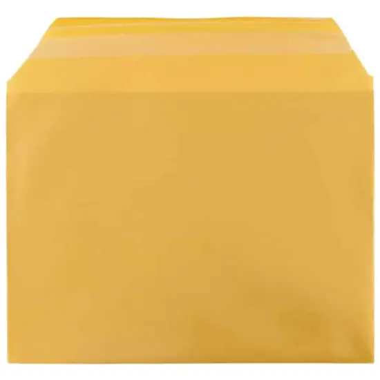 JAM Paper 4.62" x 6.43" Self Adhesive Closure Cello Sleeves, 100ct. Gold {1}