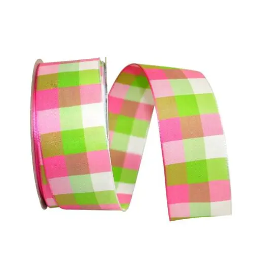 The Ribbon Roll 1.5"x 25yd. Wired Check Clark Ribbon Style 4 {2}