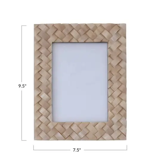 Hello Honey&reg; Ivory Woven 5" x 7" Photo Frame {4}