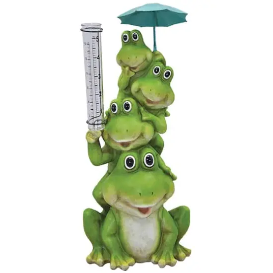 Santa's Workshop 14" Frog Rain Gauge Accent {1}