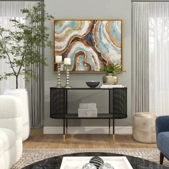 7" Gold Aluminum Brushed Vase with Hammered Top {15}