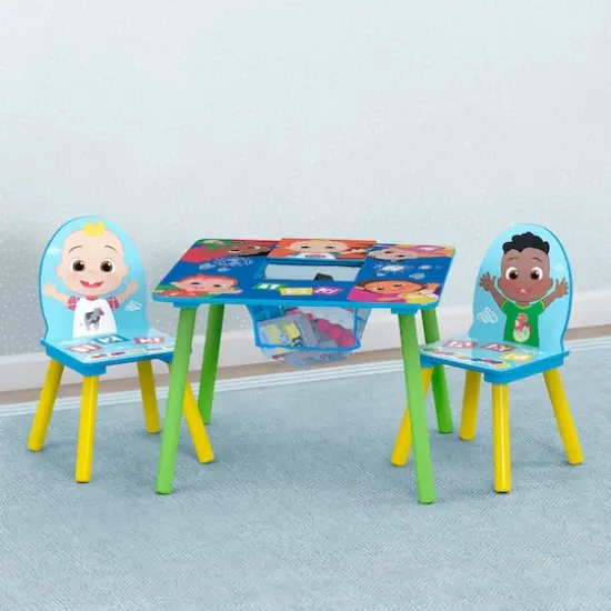 Delta Children CoComelon Kids Table & 2 Chairs Set with Storage {3}