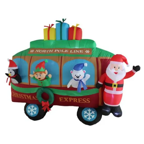 8ft. Inflatable Christmas Caboose {3}