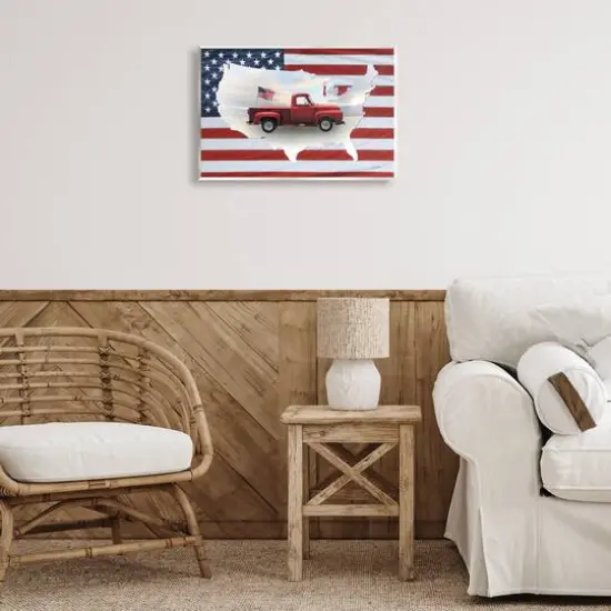 Stupell Industries Farmhouse American Flag Wall Plaque Art {3}