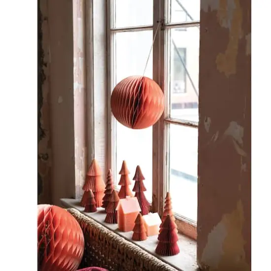 Hello Honey&reg; 3ct. Honeycomb Paper Ball Ornaments Pink {3}